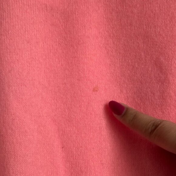 NWT J Crew Cropped Cashmere Crewneck Sweater in Brilliant Peony Small - Picture 7 of 8